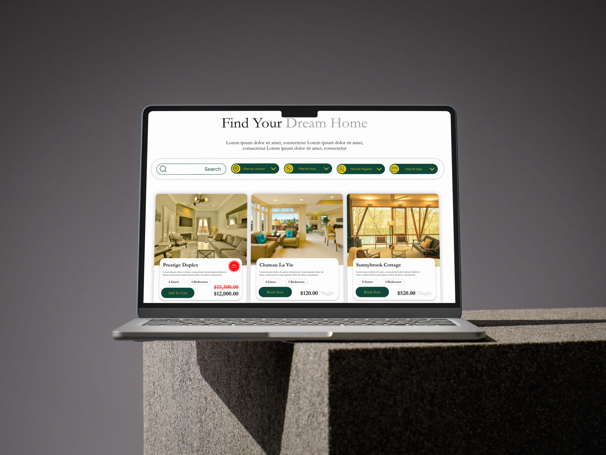 Gourguex Property Listing Page